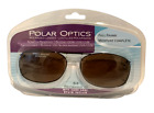 Polar Optics 54 rec 10 Polarized Brown Full Frame clip on Sunglasses W. Case