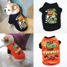 Halloween Stampa Teschio Gilet Cane Gilet Giacca Cucciolo Costume Gatto T-shirt Cappotto Abbigliamento Animale Animale