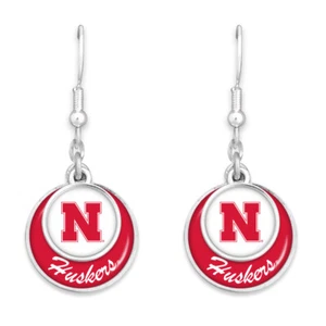 Pendientes de disco apilados 55427 Nebraska Cornhuskers - Imagen 1 de 2