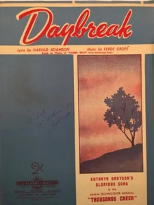 THOUSANDS CHEER (Film) - "Daybreak" - VINTAGE MOVIE SHEET MUSIC (M039) - Picture 1 of 3