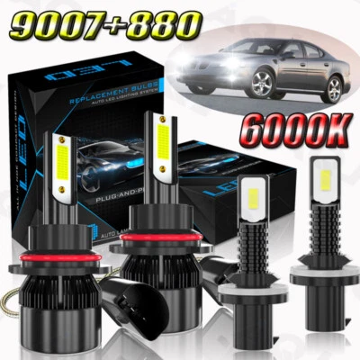 For Pontiac Grand Am 1999-2005 4PC 9007 880 Headlights Fog Light Bulbs White Foto 1 de 4