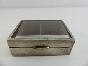 (ref288CG) Caja de plata con sello para tarjetas en miniatura - Imagen 1 de 9