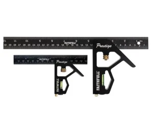 Faithfull - Prestige Combination Square Twin Pack 150mm (6in) & 300mm (12in) - Picture 1 of 1