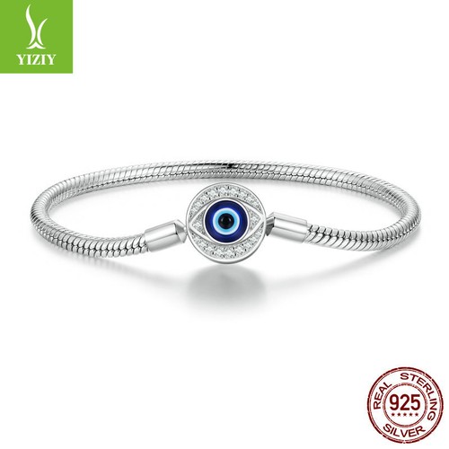 VALENTINO Bracciali Catena Moda Argento Sterling 925 Base Occhi Demone Zirconia Gioielli Per Donna