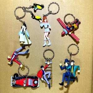 Lupin III The Third figure key chain set 6 mascot Fujiko retro anime Japan m490 - Bild 1 von 18
