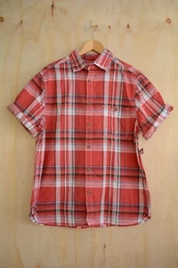 NWT Mossimo - Red PLAID short sleeve cotton button down shirt, XL - Picture 1 of 5