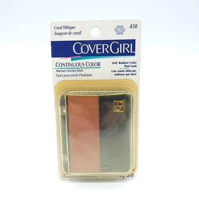 Vintage Cover Girl Continuous Color Blush Moisture Enriched Coral Whisper 450 - Image 1 of 2