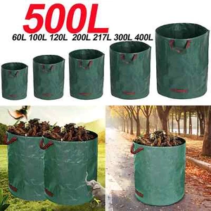 Reusable Garden Bag Large Capacity Leaf Sack Trash Can Foldable Garden Waste Bag - Picture 1 of 30