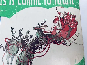 1934 Santa Claus Is Coming To Town FoxtrotLeo Feist New York NY Gillespie Coots - Picture 1 of 7