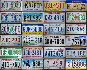NEW HAMPSHIRE to WYOMING PickYourState AMERICAN LICENSE PLATE York Texas Utah - Picture 1 of 53
