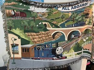 MOHAWK HOME THOMAS AND FRIENDS ALL ABOARD TAPESTRY WOVEN BLANKET THROW DECOR