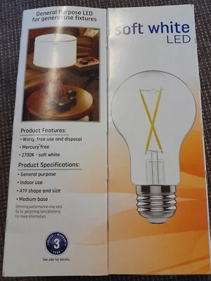 GE Soft White General Purpose 40-Watt Dimmable Clear A19 Light Bulbs Pack of 4 - Image 1 of 4