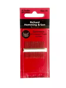Size 10 - Betweens/Quilter -Hand Sewing Needles -20/pack- Richard Hemming & Son® - Picture 1 of 1