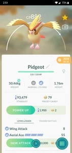 Pokémon GO ∥ 2016 Lucky Pokémon ∥ Legacy Pidgeot - Aerial Ace ∥ - Picture 1 of 1