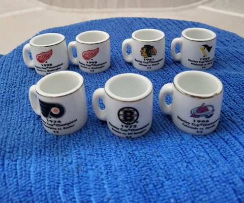 7pcs Cup Crazy Mini Mug Stanley Cup Champions Vintage Cover