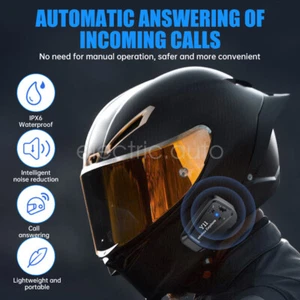 Bluetooth 5.3 Motorcycle Helmet Headset Hands-free Control Motorbike Headphone - Zdjęcie 1 z 22