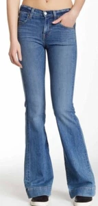 Elizabeth & James Womens Textile LINDA High Rise Flared Jeans Blue Size 27 - Picture 1 of 3