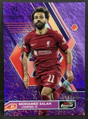 2022-23 Topps Finest UCL Liverpool Mohamed Salah Purple Shimmer Refractor /199 - Image 1 of 4
