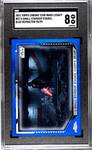 2021 Topps Chrome Star Wars Legacy #57 Blue Refractor SGC 8 - Picture 1 of 2