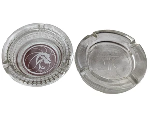 2 Las Vegas Ashtrays MGM Grand and Las Vegas Hilton Vintage - Picture 1 of 14