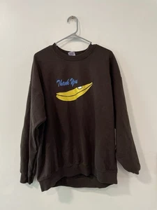 Lonely Ghost Grocery Brown Pullover Crewneck Sweater Size XL - Picture 1 of 5