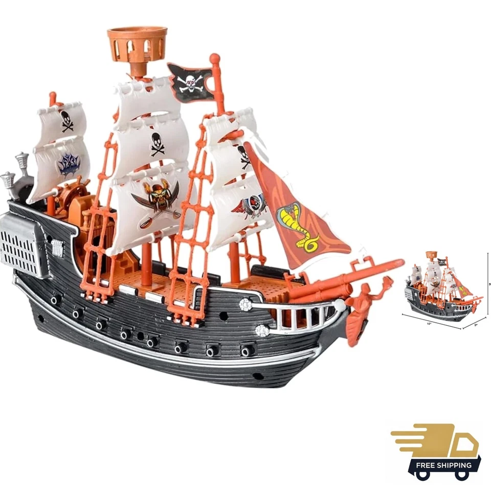 Rhode Island Novelty Deluxe Detailed Toy Pirate Ship