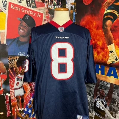 Camiseta de fútbol americano vintage de los Houston Texans Matt Schaub #8 Reebok NFL para hombre talla XL Foto 1 de 4