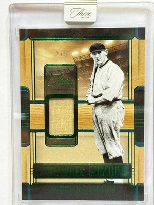 2025 Panini Three and Two - Luminous Lumber Harry Heilmann Bat Relic Green 2/5 - Image 1 of 3