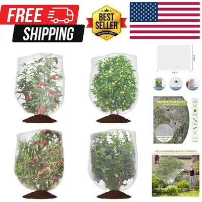 Malla para pájaros para protección de jardín, paquete de 4 cubiertas de malla para plantas de jardín B... Foto 1 de 4