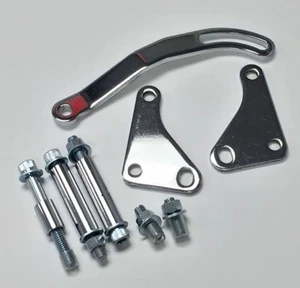 Chrome Saginaw Power Steering Pump Mounting Bracket SBC - Foto 1 di 2