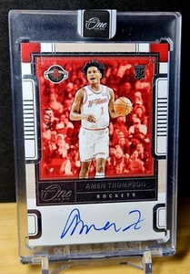 2023-24 Amen Thompson Panini One And One Rookie Autographs On Card Auto /99 RC - Picture 1 of 6