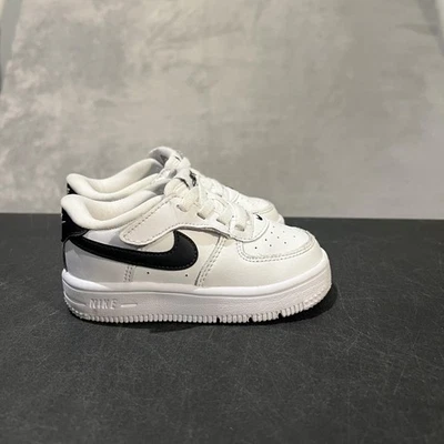Nike Air Force 1 Low EasyOn Shoes Toddler 7C White Black AF1 Classic FN0236-001 - Image 1 of 4