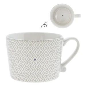 Bastion Collections Tasse Karomuster Beige - Bild 1 von 1