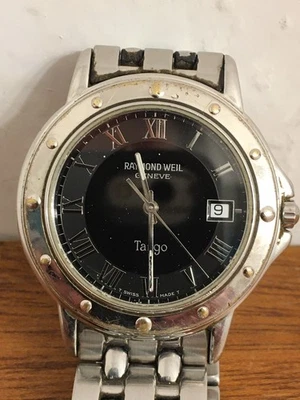 Reloj de pulsera suizo Geneve Raymond Weil Tango para hombre 5560 cristal de zafiro Foto 1 de 4