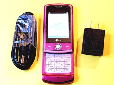 *ROGERS CHATR ONLY* PINK LG SHINE TU720 GSM METALLIC SLIDER 2G CELL PHONE RARE - Image 1 of 4