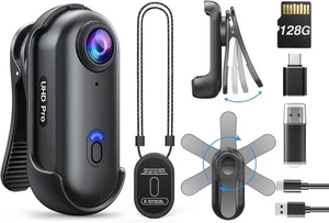 4K 64-256GB Portable Mini Thumb Camera Vlogging Camera WiFi Action Video Cam - Picture 1 of 10