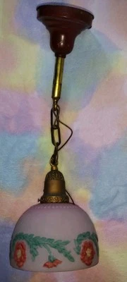 Candelabro estilo antigo vitoriano pingente de latão pendurado luz de teto *não testado - Imagem 1 de 4