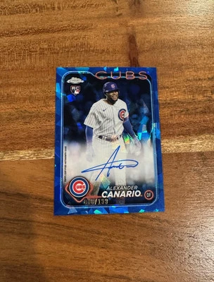 Alexander Canario 2024 Topps Chrome Sapphire Refractor /199 Auto Rookie RC NRMT+ - Image 1 of 2
