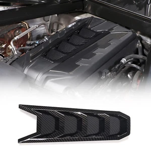 Carbon Fiber Style Engine Hood Panel Trim Cover For Corvette C8 2020-23 - Bild 1 von 12