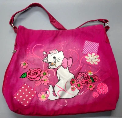 Cartera Rosa Marie Aristocats Disney Starpoint Vintage Usada con Diseño de Parches Foto 1 de 4