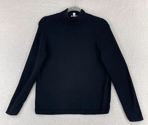J. Jill Petites Pullover Damen Größe PM Schwarz Rollkragen Langarm Seide Baumwolle - Bild 1 von 16