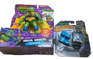 Teenage Mutant Ninja Turtles Mutant Mayhem Leonardo Ninja Shouts Figur Skate - Bild 1 von 12