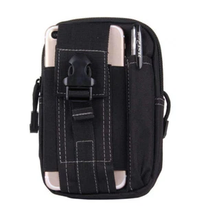 Schwarze taktische Taille Fanny Pack Geldbörse Militär Reise Camping Wandertaschen Sport - Bild 1 von 2