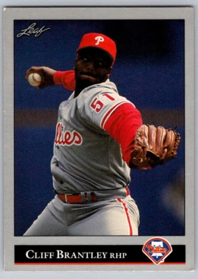 1992 Leaf #434 - Cliff Brantley RC - Philadelphia Phillies - Image 1 of 2