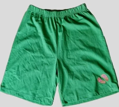 Quacker Factory Shorts Women Medium Cotton Stretch Elastic Kelly Green Flip Flop - Image 1 of 4