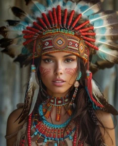 Professionelle 8x10 Fotos: Schöne Indianerin Kunstqualität 99068258 - Bild 1 von 1