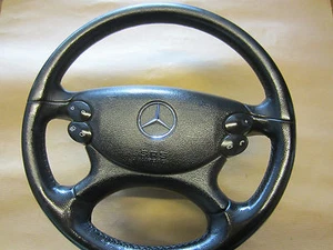 Lederlenkrad Lenkrad Leder Mercedes W211 W 211 Schaltwippen MOPF Sport komplett - Bild 1 von 4