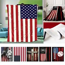 Flag Blanket Soft Cotton Thick Vintage Printing Tapestry Chair Lying Chair Sofa