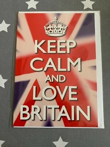 BRAND NEW KEEP CALM AND LOVE BRITAIN GENERAL GREETINGS CARD SEALED CLASSIC - Picture 1 of 2