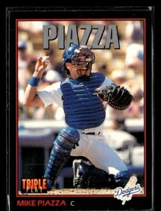 1993 Triple Play #55 Mike Piazza Card Los Angeles Dodgers - Picture 1 of 2